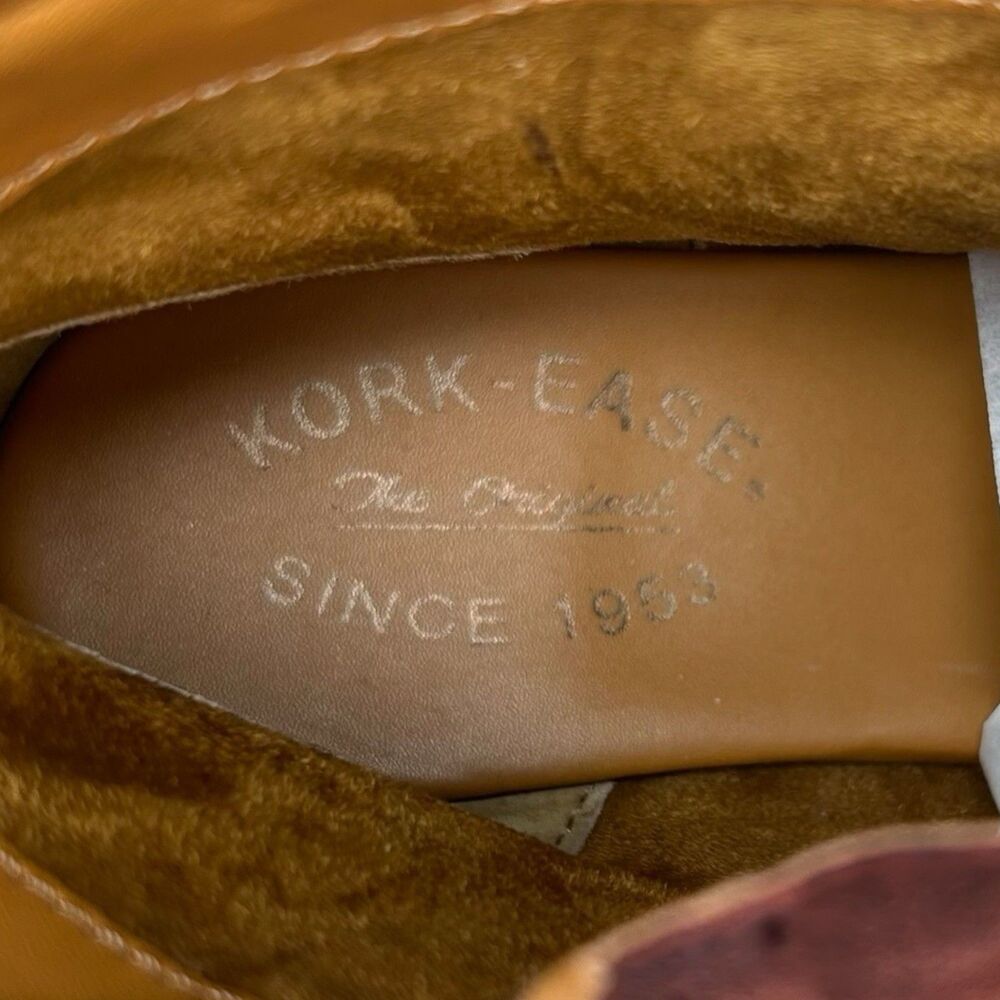 Kork-Ease Riley Boots Dark Brick Distressed Red Leather Ankle Zipper Women’s 8.5 - Picture 7 of 10